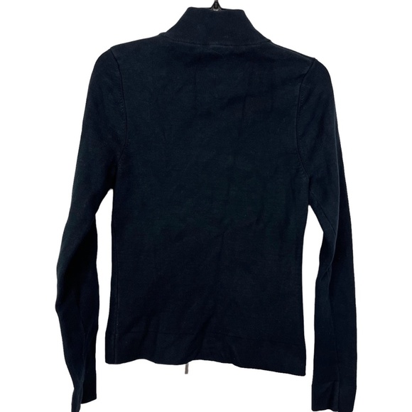 OLO Navy Blue Full Zip Knit Long Sleeve Cardigan Sweater Jacket Cotton Blend  L - Picture 11 of 16